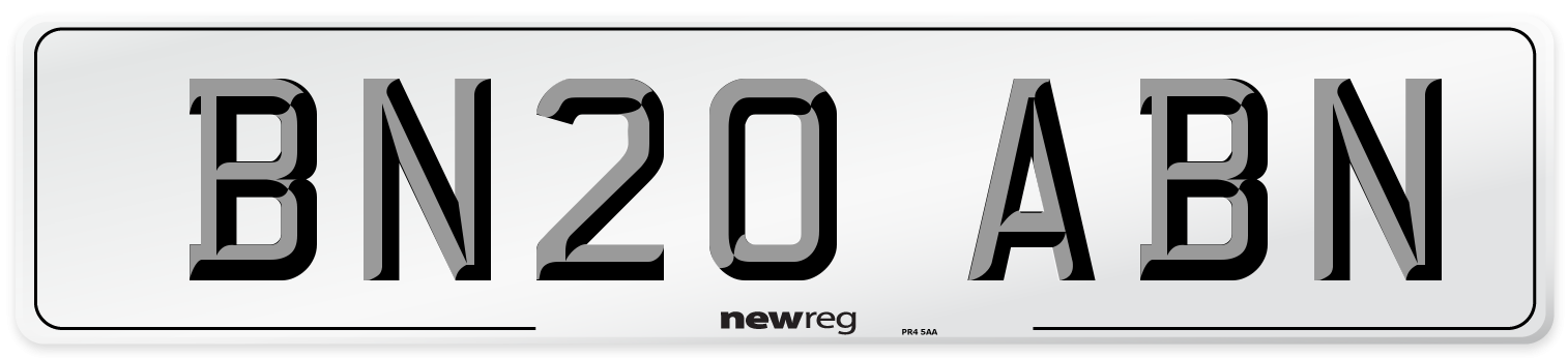 BN20 ABN Number Plate from New Reg